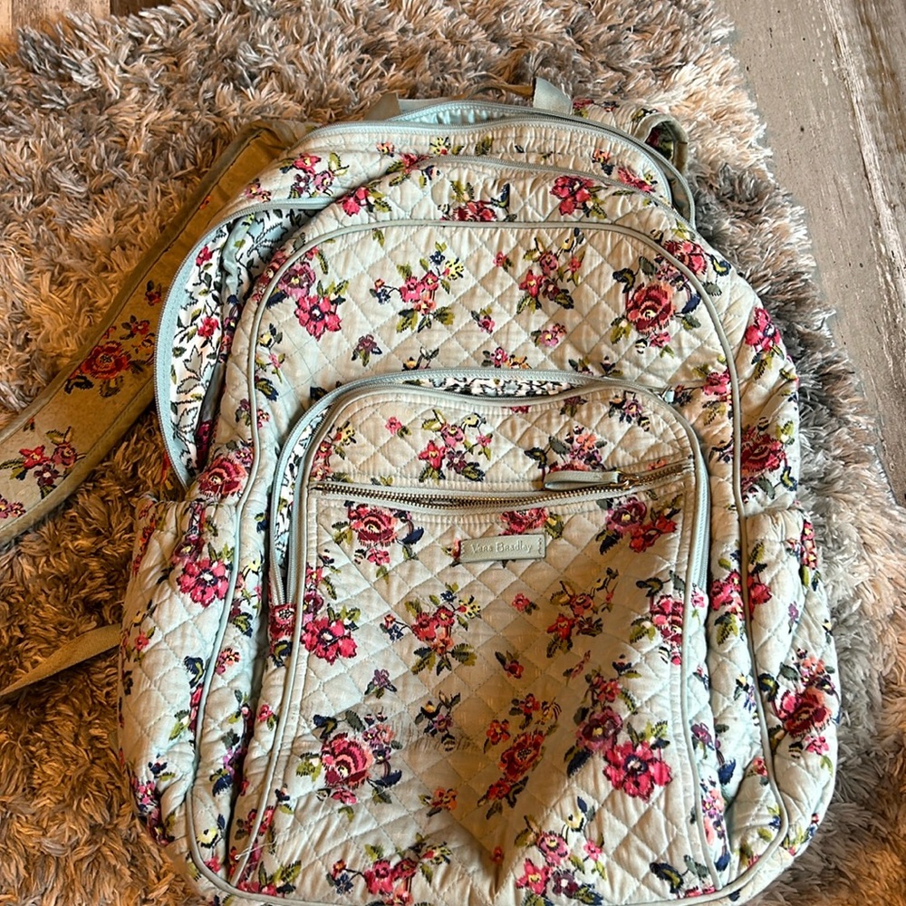 Light blue floral Vera Bradley Backpack
